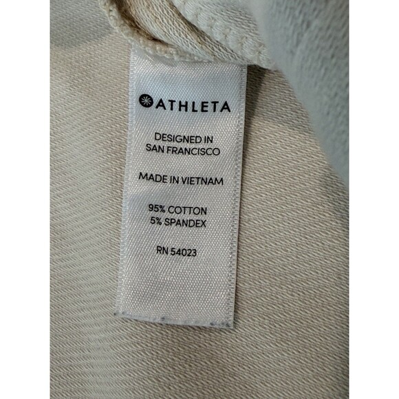Athleta Farallon Jogger Pants Women’s Sz 14P Cream Zip Detail Drawstring Waist - Picture 7 of 15